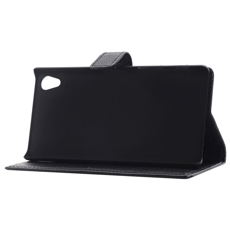 Litchi Texture Horizontal Flip Solid Color Leather Case with Holder & Card Slots & Wallet for Sony Xperia Z5