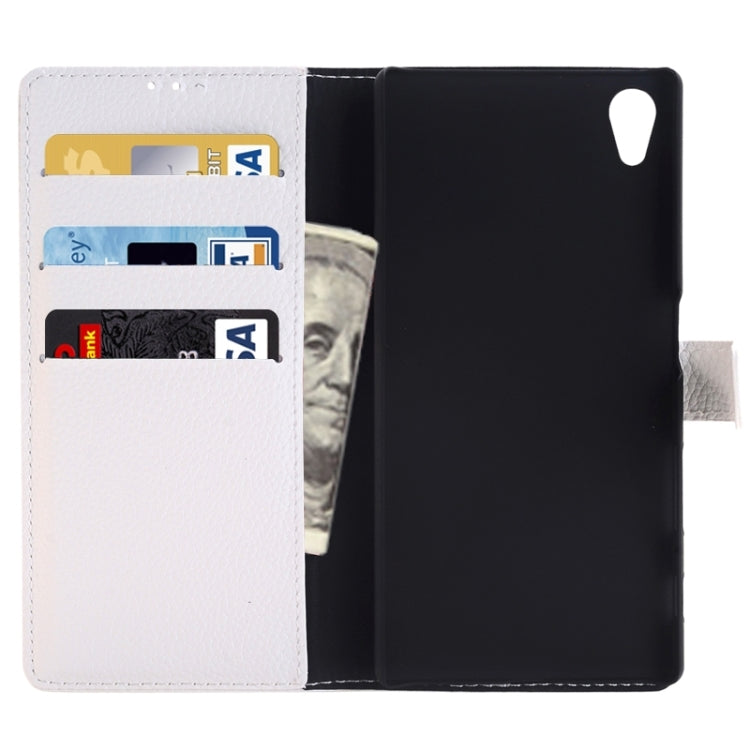 Litchi Texture Horizontal Flip Solid Color Leather Case with Holder & Card Slots & Wallet for Sony Xperia Z5