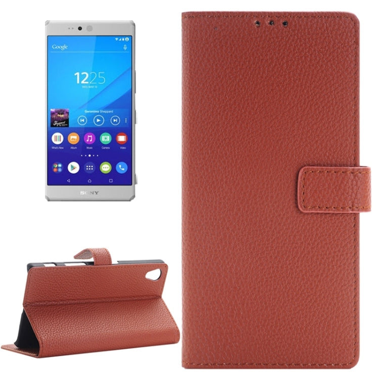 Litchi Texture Horizontal Flip Solid Color Leather Case with Holder & Card Slots & Wallet for Sony Xperia Z5