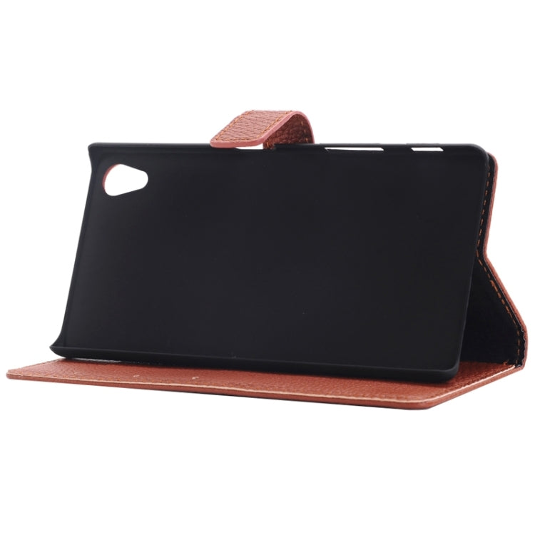 Litchi Texture Horizontal Flip Solid Color Leather Case with Holder & Card Slots & Wallet for Sony Xperia Z5