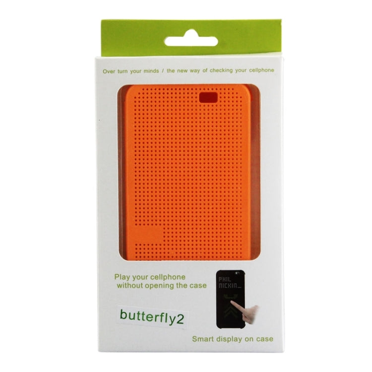 For HTC Butterfly 2 Smart Flip Dot View Protective Case with Sleep and Wake-up Function
