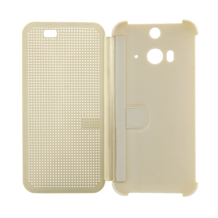 For HTC Butterfly 2 Smart Flip Dot View Protective Case with Sleep and Wake-up Function