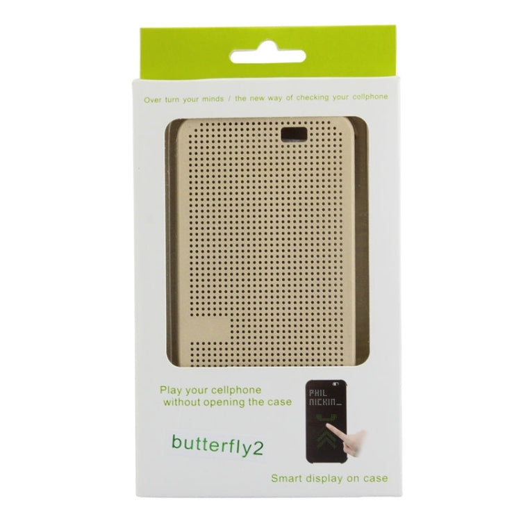 For HTC Butterfly 2 Smart Flip Dot View Protective Case with Sleep and Wake-up Function
