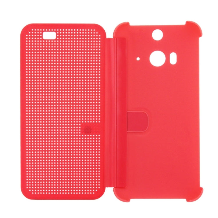 For HTC Butterfly 2 Smart Flip Dot View Protective Case with Sleep and Wake-up Function