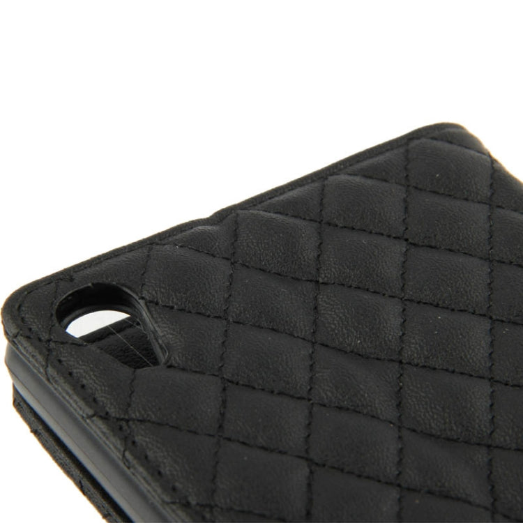 Plaid Texture Leather Case with Credit Card Slot & Holder for Sony Xperia Z2 / L50w