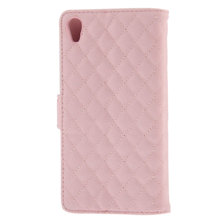 Plaid Texture Leather Case with Credit Card Slot & Holder for Sony Xperia Z2 / L50w