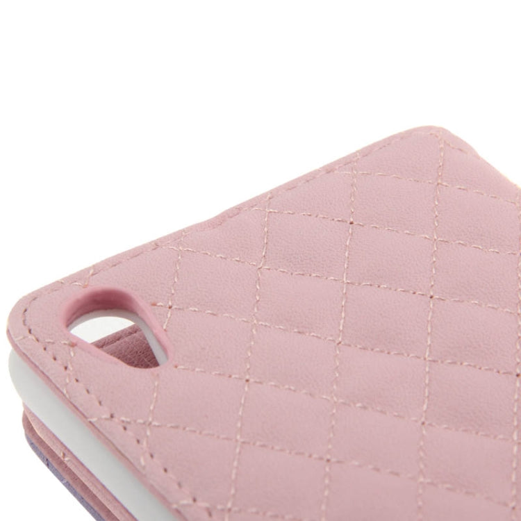 Plaid Texture Leather Case with Credit Card Slot & Holder for Sony Xperia Z2 / L50w