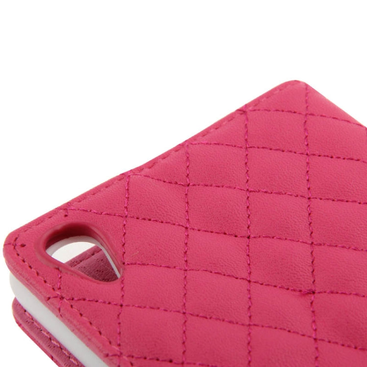 Plaid Texture Leather Case with Credit Card Slot & Holder for Sony Xperia Z2 / L50w