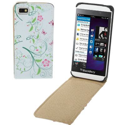 Butterfly Love Flowers Pattern Vertical Flip Leather Case  for BlackBerry Z10