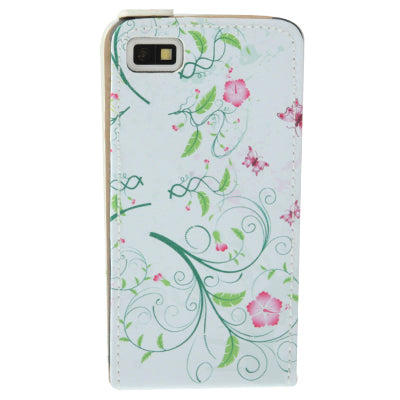 Butterfly Love Flowers Pattern Vertical Flip Leather Case  for BlackBerry Z10