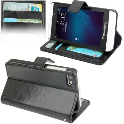 Fine Sheepskin Texture Horizontal Flip Leather Case with Credit Card Slots & Holder for BlackBerry Z10