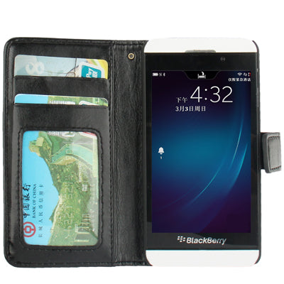 Fine Sheepskin Texture Horizontal Flip Leather Case with Credit Card Slots & Holder for BlackBerry Z10