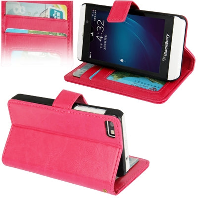 Fine Sheepskin Texture Horizontal Flip Leather Case with Credit Card Slots & Holder for BlackBerry Z10