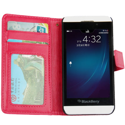 Fine Sheepskin Texture Horizontal Flip Leather Case with Credit Card Slots & Holder for BlackBerry Z10