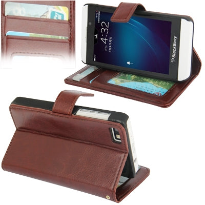 Fine Sheepskin Texture Horizontal Flip Leather Case with Credit Card Slots & Holder for BlackBerry Z10