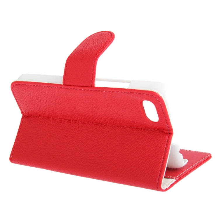 Litchi Texture Flip Leather Case with Credit Card Slots & Holder for BlackBerry Aristo Z30 / A10