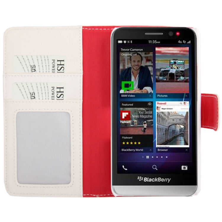 Litchi Texture Flip Leather Case with Credit Card Slots & Holder for BlackBerry Aristo Z30 / A10