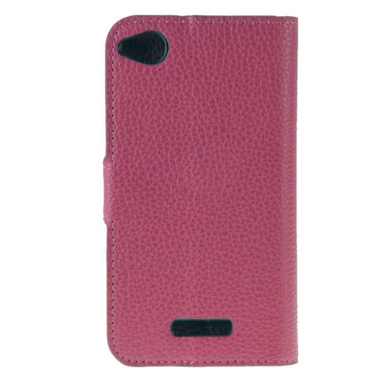 For HTC Desire 320 Litchi Texture Horizontal Flip Solid Color Leather Case with Holder & Card Slots & Wallet