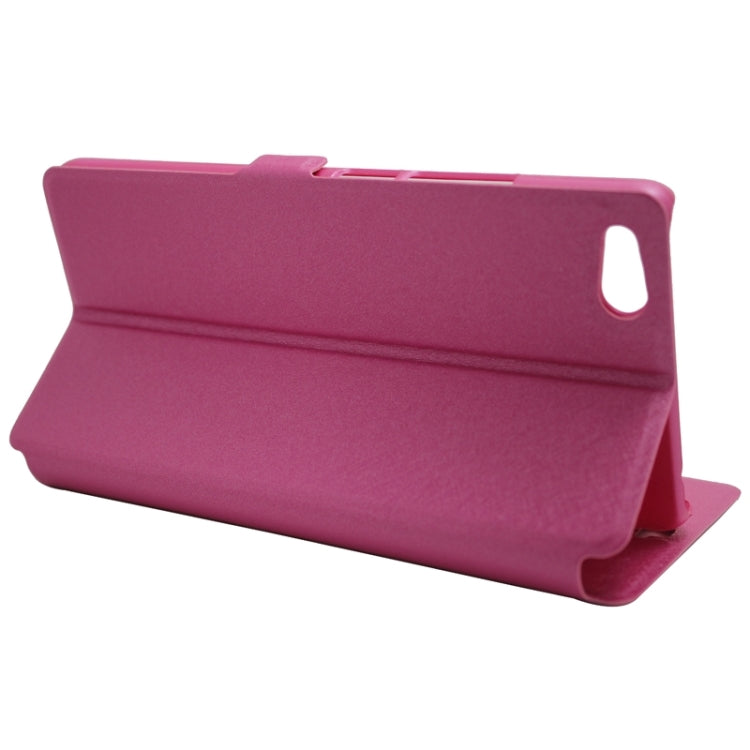 Silk Texture Horizontal Flip Solid Color Leather Case with Call Display ID & Holder for ZTE Nubia Z9 Max