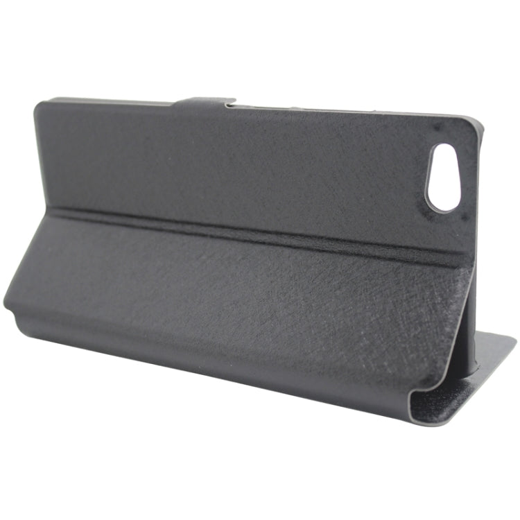 Silk Texture Horizontal Flip Solid Color Leather Case with Call Display ID & Holder for ZTE Nubia Z9 Mini