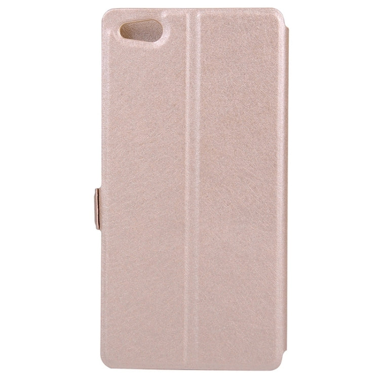 Silk Texture Horizontal Flip Solid Color Leather Case with Call Display ID & Holder for ZTE Nubia Z9 Mini