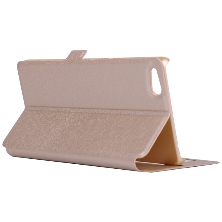 Silk Texture Horizontal Flip Solid Color Leather Case with Call Display ID & Holder for ZTE Nubia Z9 Mini