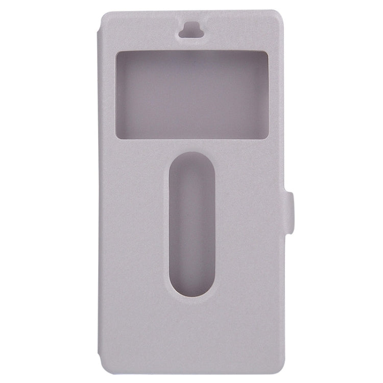 Silk Texture Horizontal Flip Solid Color Leather Case with Call Display ID & Holder for ZTE Nubia Z9 Mini