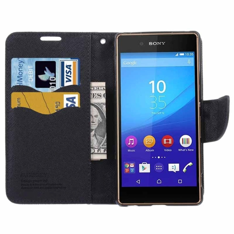 Cross Texture Horizontal Flip Solid Color Leather Case with Holder & Card Slots & Wallet for Sony Xperia Z4