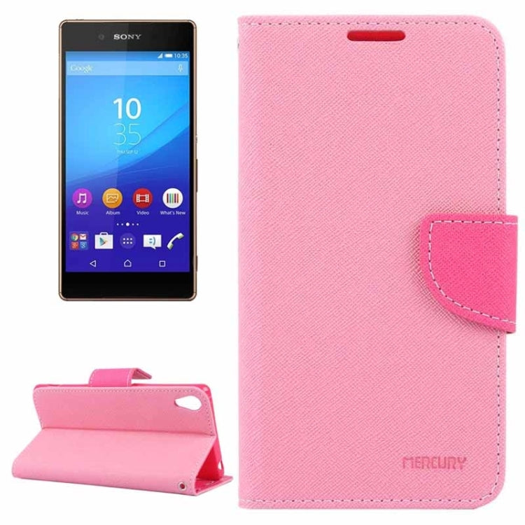 Cross Texture Horizontal Flip Solid Color Leather Case with Holder & Card Slots & Wallet for Sony Xperia Z4