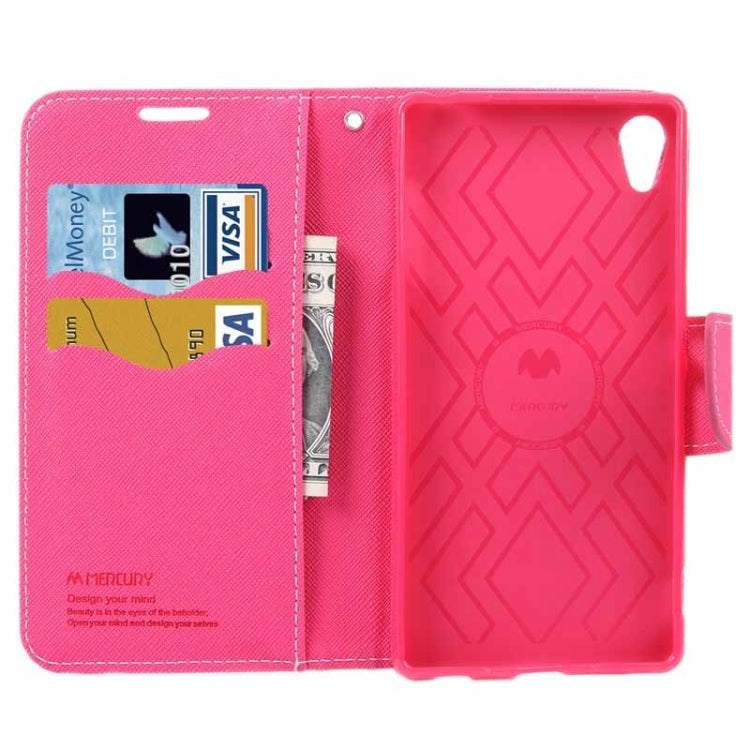 Cross Texture Horizontal Flip Solid Color Leather Case with Holder & Card Slots & Wallet for Sony Xperia Z4