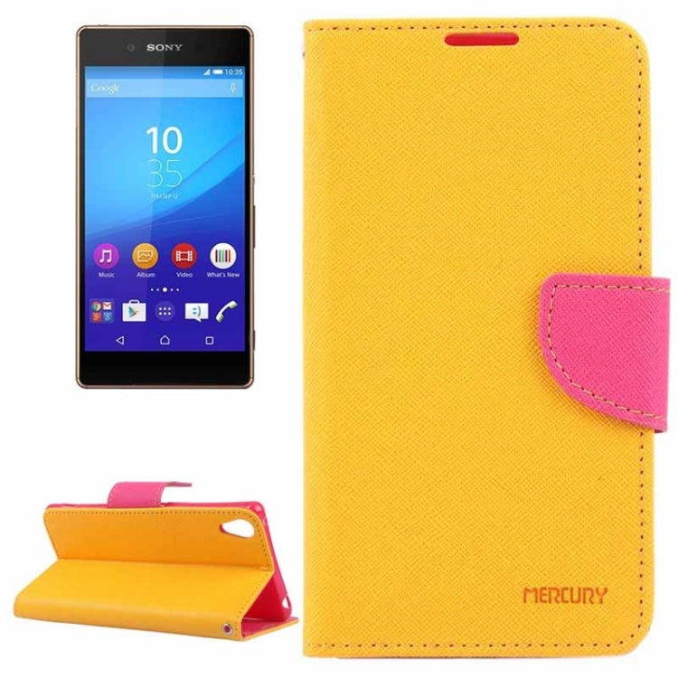 Cross Texture Horizontal Flip Solid Color Leather Case with Holder & Card Slots & Wallet for Sony Xperia Z4