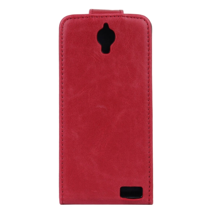 Crazy Horse Texture Vertical Flip Leather Case for Alcatel OT 6040