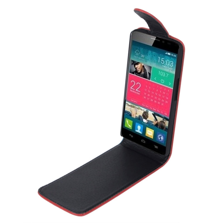 Crazy Horse Texture Vertical Flip Leather Case for Alcatel OT 6040