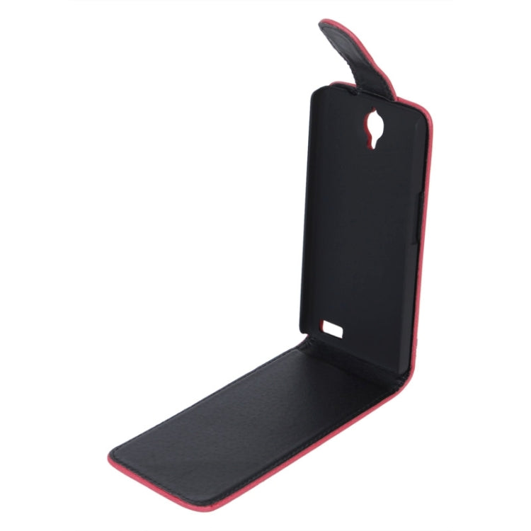 Crazy Horse Texture Vertical Flip Leather Case for Alcatel OT 6040