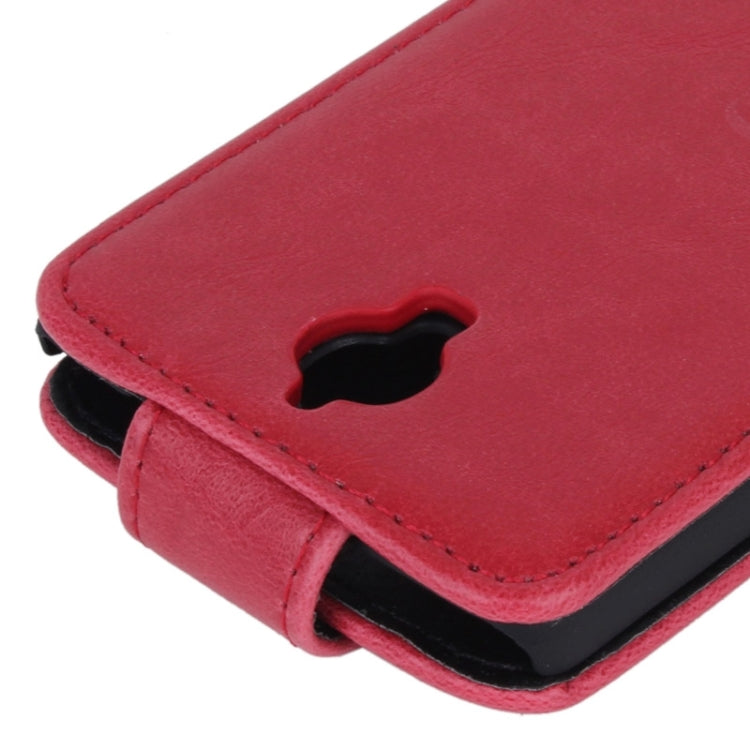 Crazy Horse Texture Vertical Flip Leather Case for Alcatel OT 6040