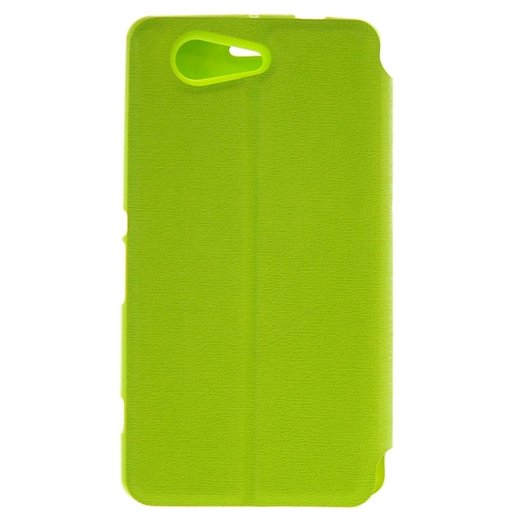 Solid Color Flip Leather Case with Holder & Caller ID Window for Sony Xperia Z3 Compact