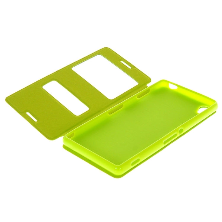 Oracle Texture Flip Leather Case with Holder & Caller ID Window for Sony Xperia Z3