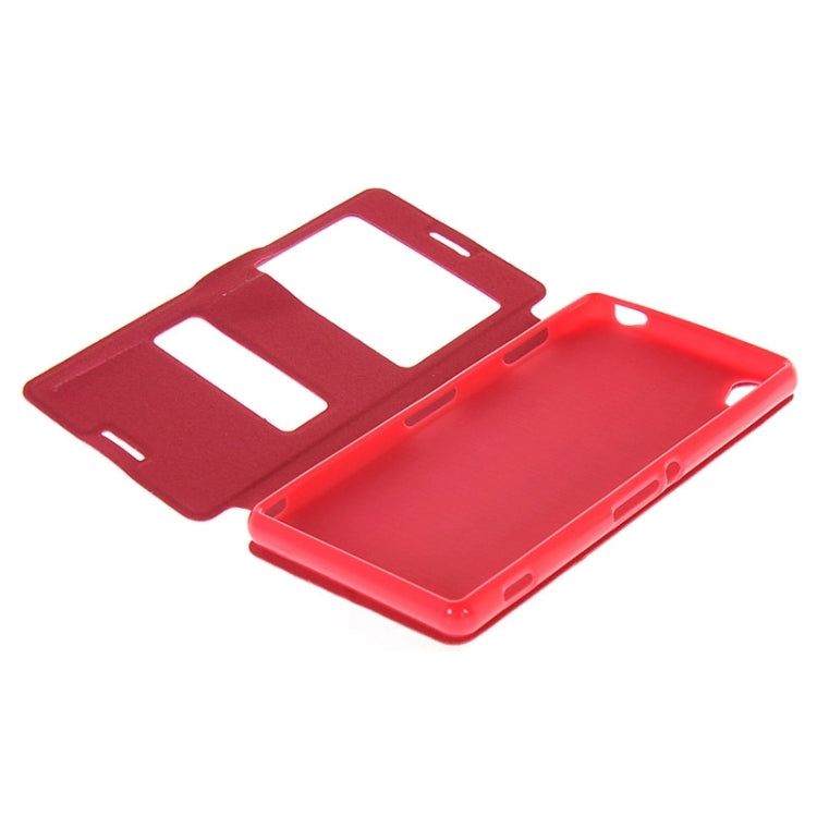 Oracle Texture Flip Leather Case with Holder & Caller ID Window for Sony Xperia Z3