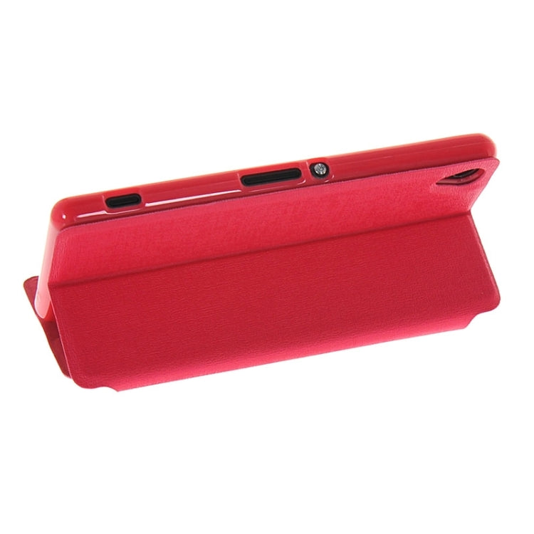 Oracle Texture Flip Leather Case with Holder & Caller ID Window for Sony Xperia Z3