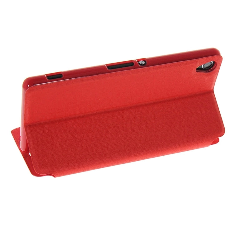 Oracle Texture Flip Leather Case with Holder & Caller ID Window for Sony Xperia Z3