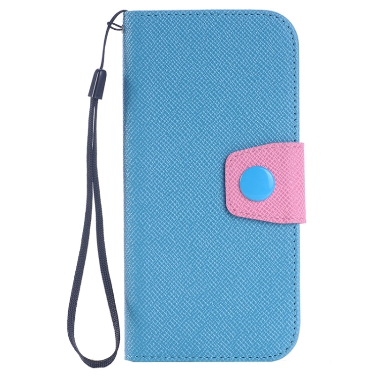 Cross Texture Contrast Color PU Flip Leather Case with Holder & Card Slots & Wallet & Lanyard for HTC One M9