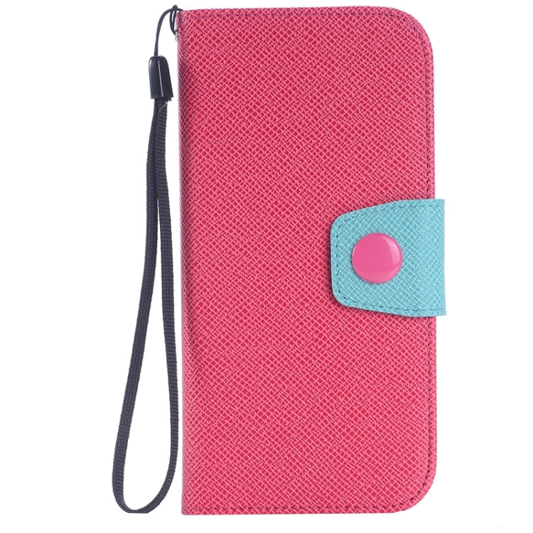 Cross Texture Contrast Color PU Flip Leather Case with Holder & Card Slots & Wallet & Lanyard for HTC One M9