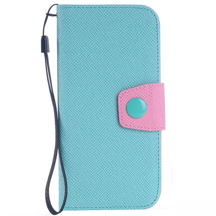 Cross Texture Contrast Color PU Flip Leather Case with Holder & Card Slots & Wallet & Lanyard for HTC One M9