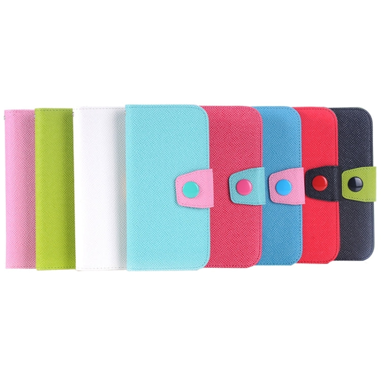 Cross Texture Contrast Color PU Flip Leather Case with Holder & Card Slots & Wallet & Lanyard for HTC One M9