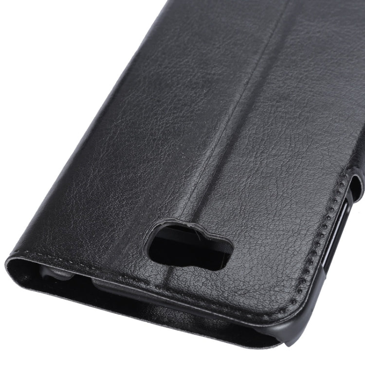 For Huawei  Y541 Crazy Horse Texture Horizontal Flip Leather Case with Holder & Card Slots(Black)