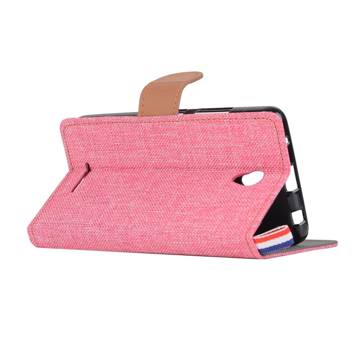 Denim Texture Horizontal Flip Leather Case with Magnetic Snap & Card Slots & Holder & Sling for Lenovo A5000