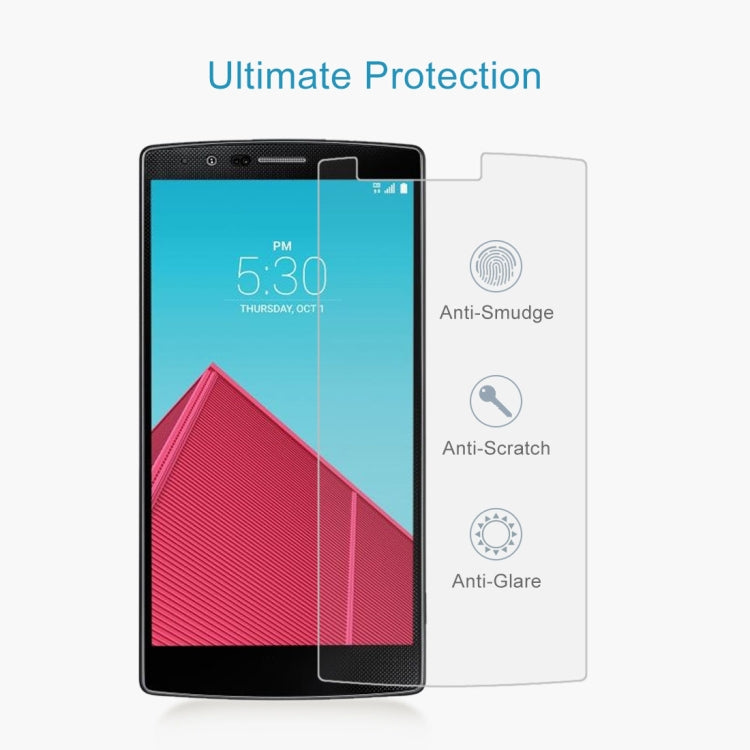 0.26mm 9H+ Surface Hardness 2.5D Explosion-proof Tempered Glass Film for LG G4