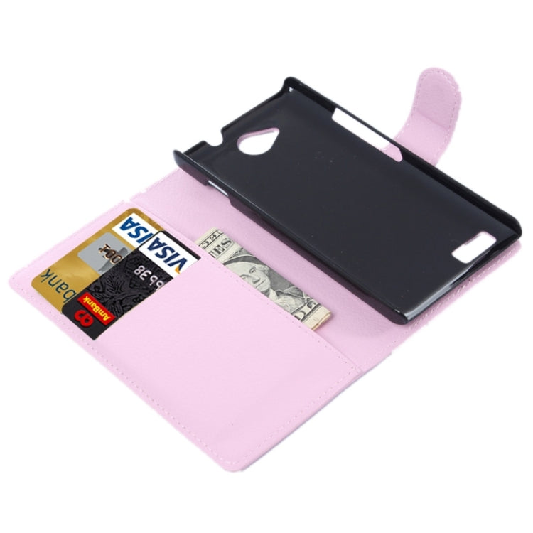 Horizontal Flip Solid color Leather Case with  Card Slots & Holder & Wallet for ZTE Blade G LUX