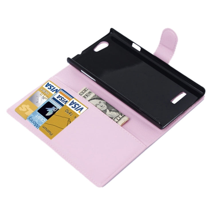 Horizontal Flip Solid color Leather Case with  Card Slots & Holder & Wallet for ZTE Blade L2