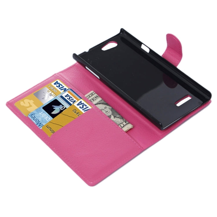 Horizontal Flip Solid color Leather Case with  Card Slots & Holder & Wallet for ZTE Blade L2